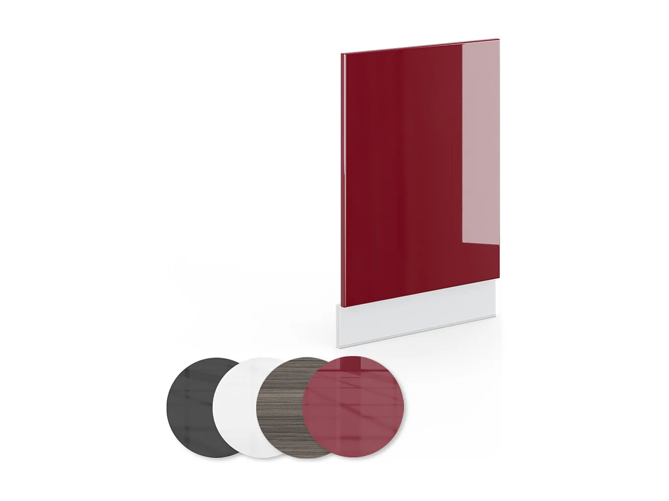 Façade rouge bordeaux haute brillance 45x1.6x67.4 fame-line