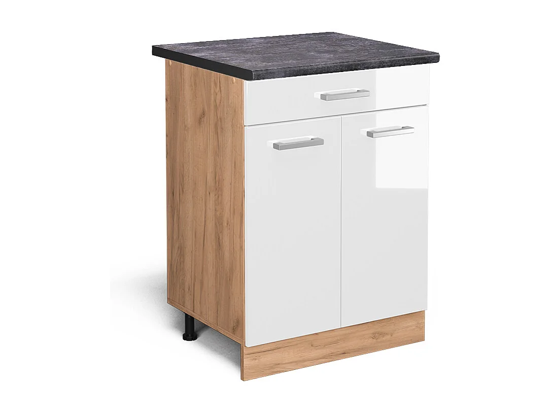 Mueble bajo de cocina blanco alto brillo 60x60x81.6 r-line