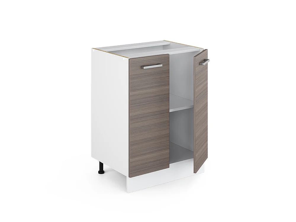 Meuble bas de cuisine gris noble 60x60x81.6 r-line