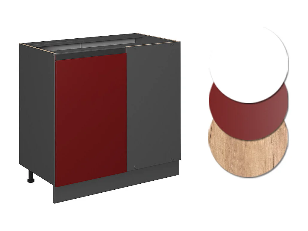 Armario de esquina rojo 86x60x81.6 r-line