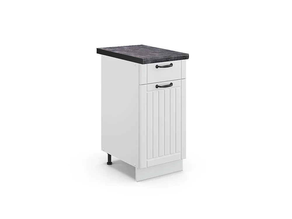 Meuble cuisine blanc campagne 40x60x82 fame-line
