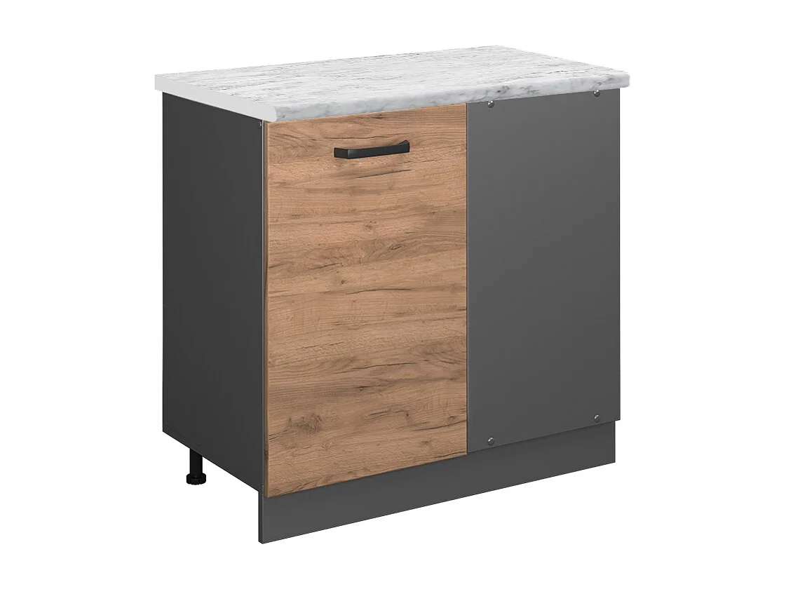 Armario de esquina roble dorado 86x60x81.6 r-line