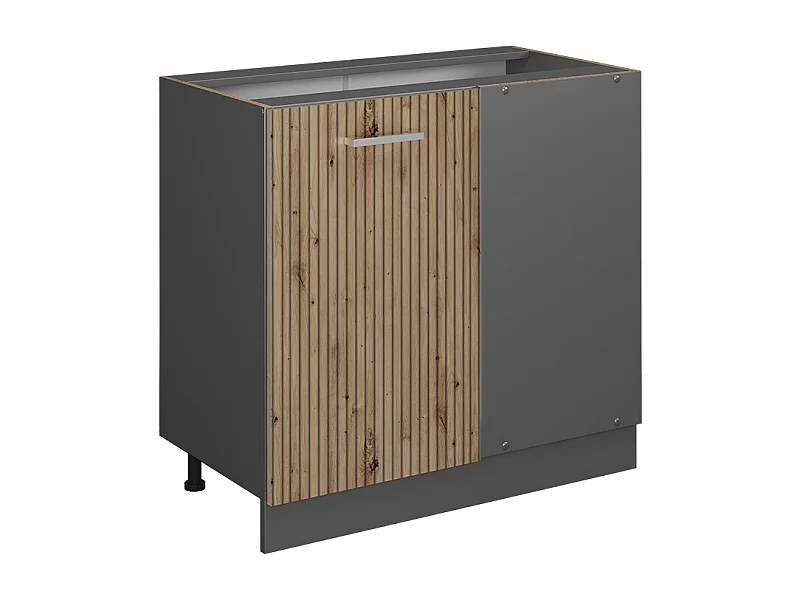 Armario de esquina roble artesanal 86x46x81.6 r-line