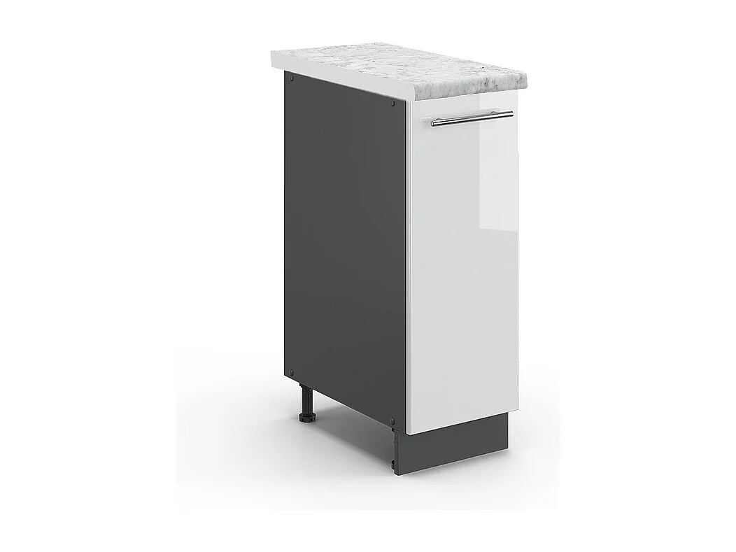 Meuble de cuisine blanc haute brillance 30x60x82 fame-line