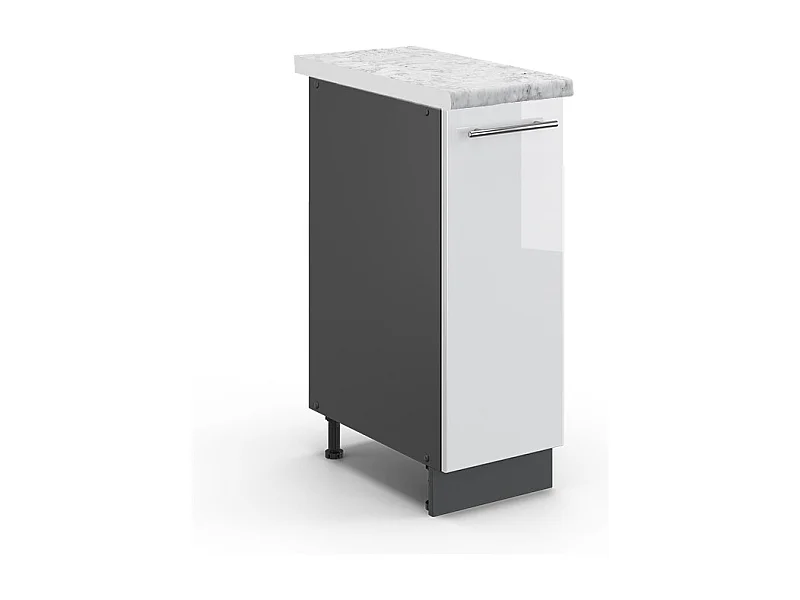 Meuble de cuisine blanc haute brillance 30x60x82 fame-line