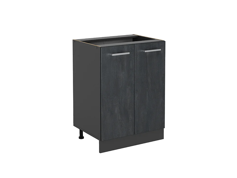 Meuble bas de cuisine béton noir 60x46x81.6 r-line