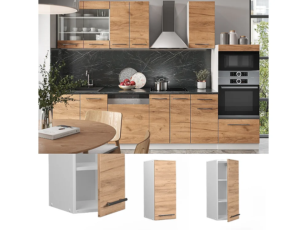 Wall cabinet gold power oak 30x34.1x72 fame-line