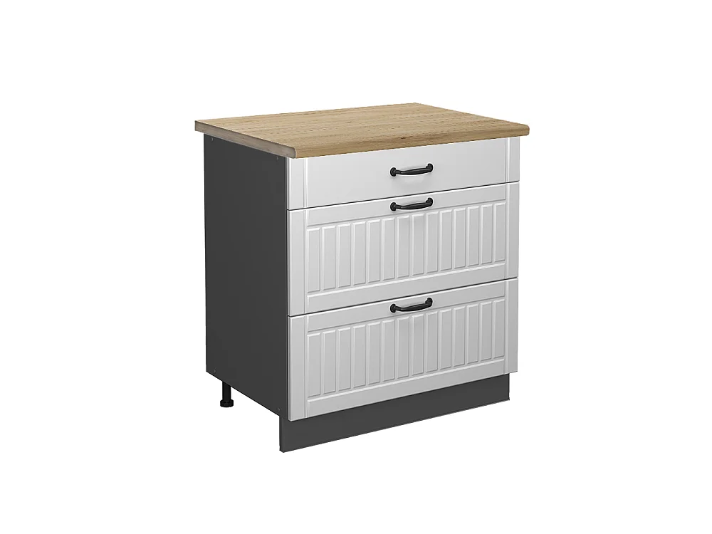 Meuble cuisine blanc campagne 80x60x82 fame-line