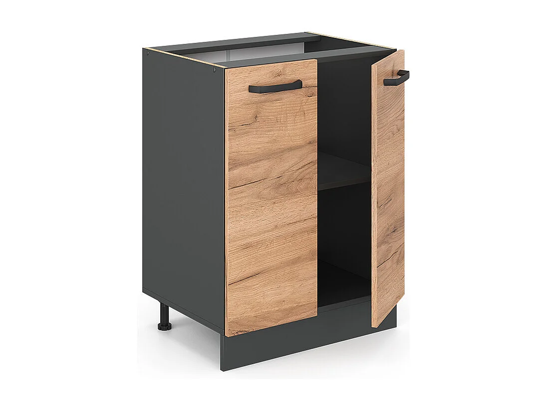 Mueble bajo de cocina roble dorado 60x60x81.6 r-line