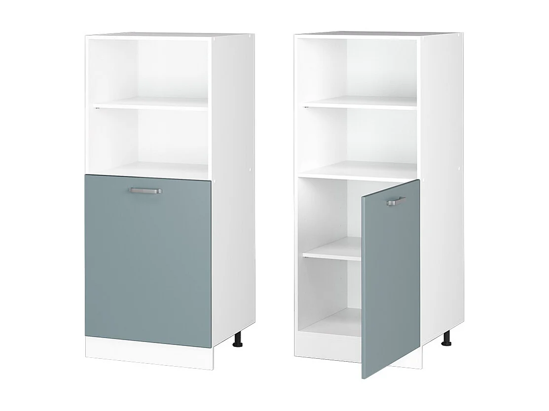 Armario para horno empotrado gris azulado 60x57x143 r-line