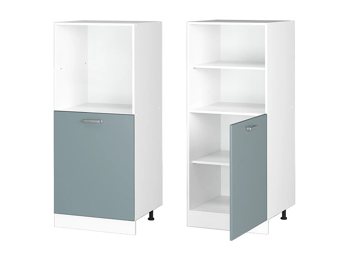 Meuble pour four bleu-gris 60x57x143 r-line