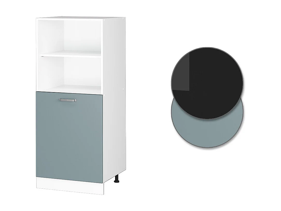 Meuble pour four bleu-gris 60x57x143 r-line