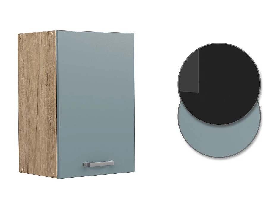 Elément haut de cuisine bleu-gris 40x31x60 r-line