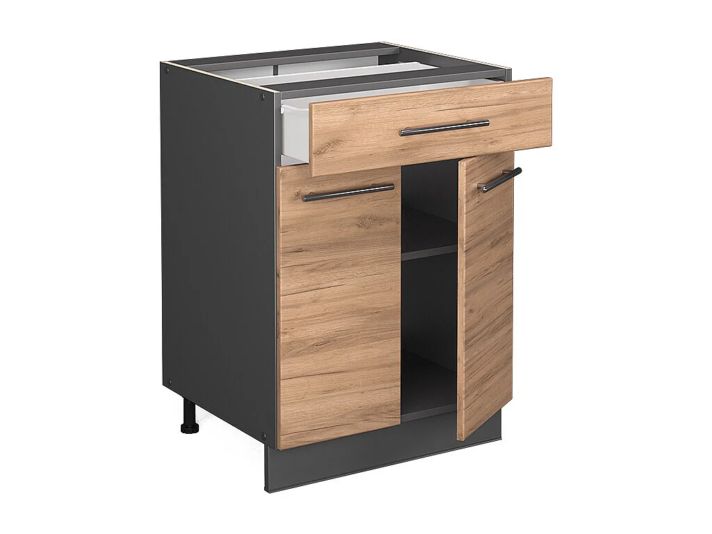 Mueble bajo de cocina roble dorado 60x60x82 fame-line