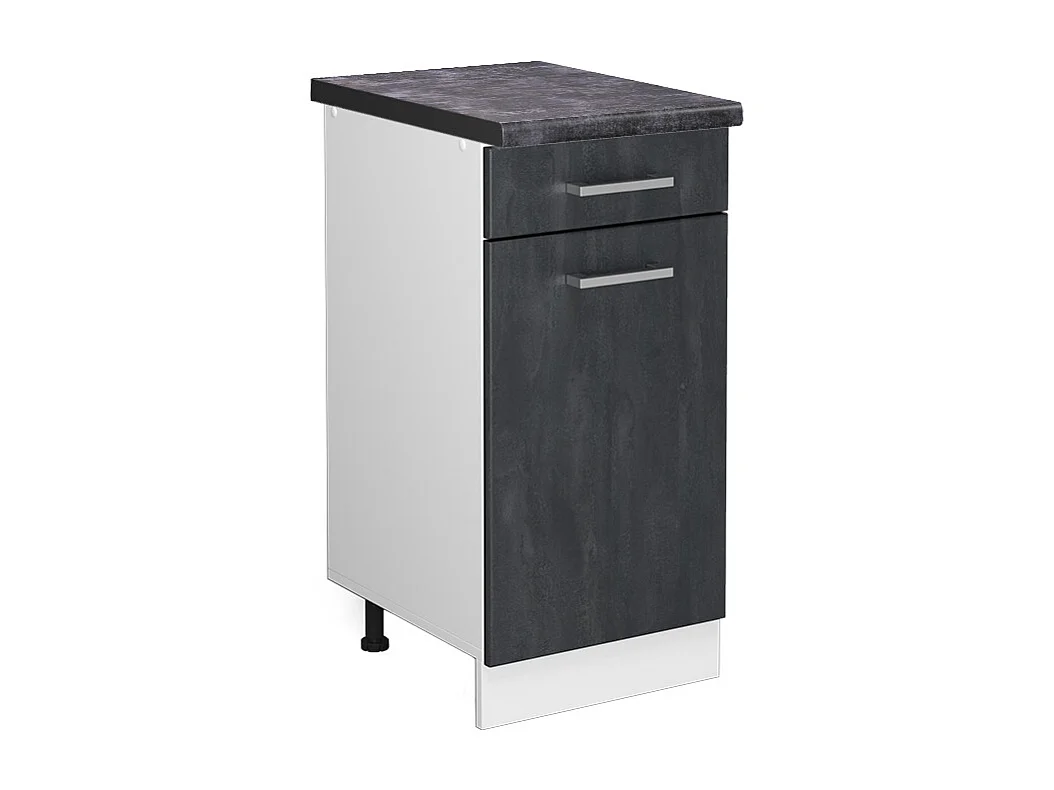 Mueble bajo de cocina hormigón negro 40x60x81.6 r-line