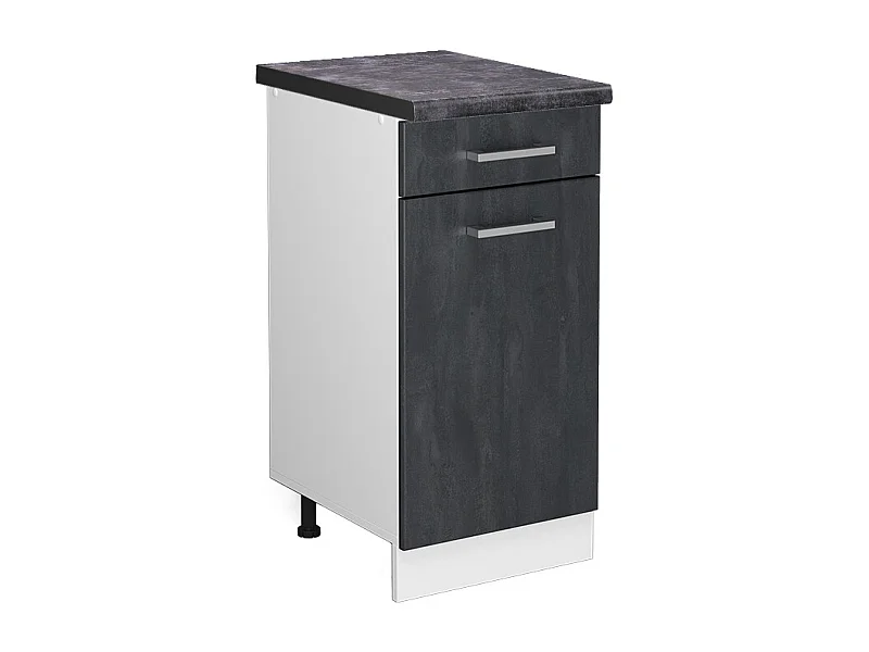 Mobiletto base per cucina calcestruzzo nero 40x60x81.6 r-line