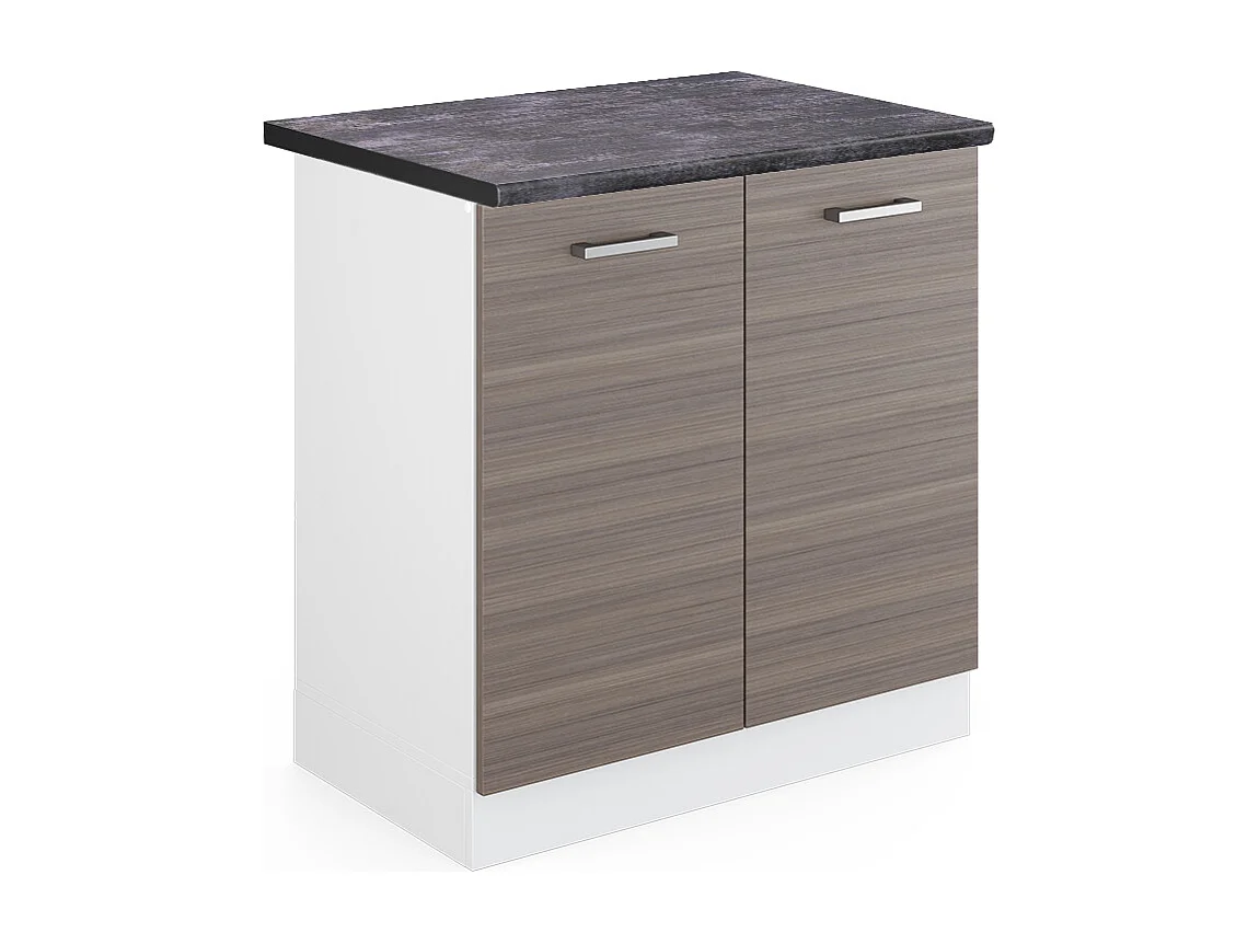 Meuble bas sous-évier gris noble 80x60x81.6 r-line