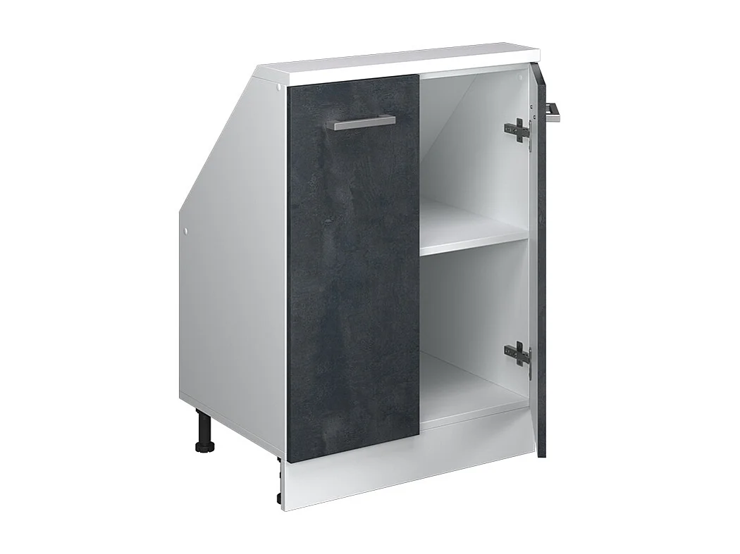 Mobile cucina sottotetto calcestruzzo nero 60x46x81.6 r-line