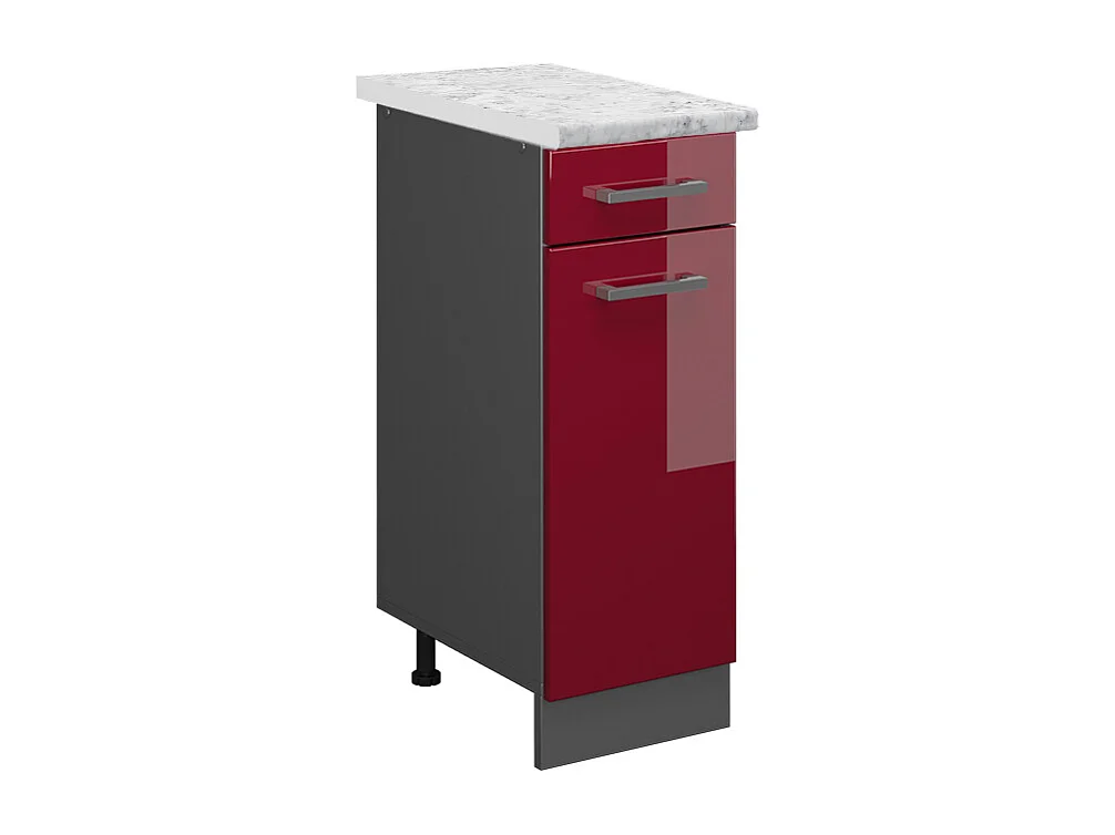 Meuble cuisine rouge brillant 30x60x81.6 r-line