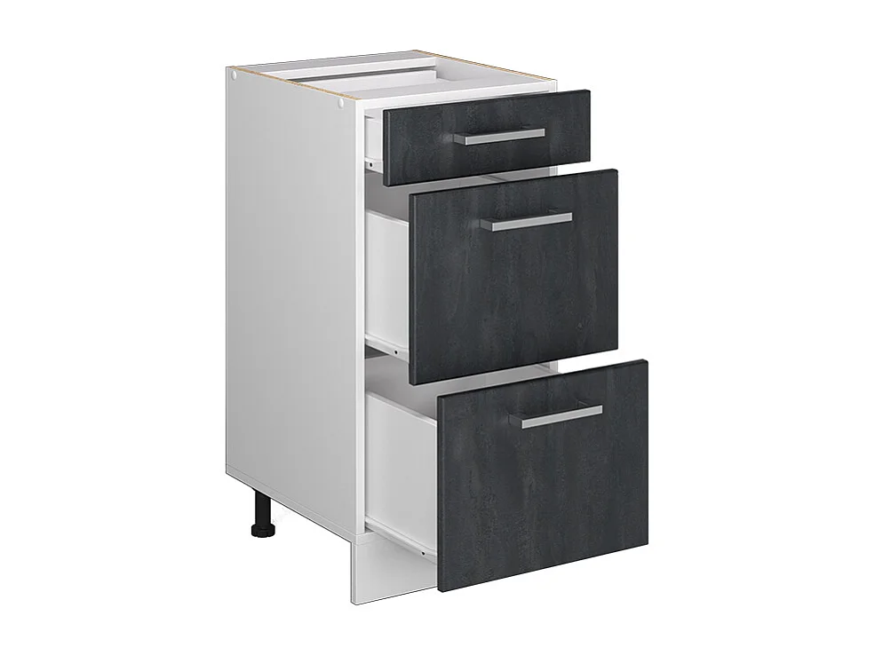 Mueble bajo de cocina hormigón negro 40x60x81.6 r-line