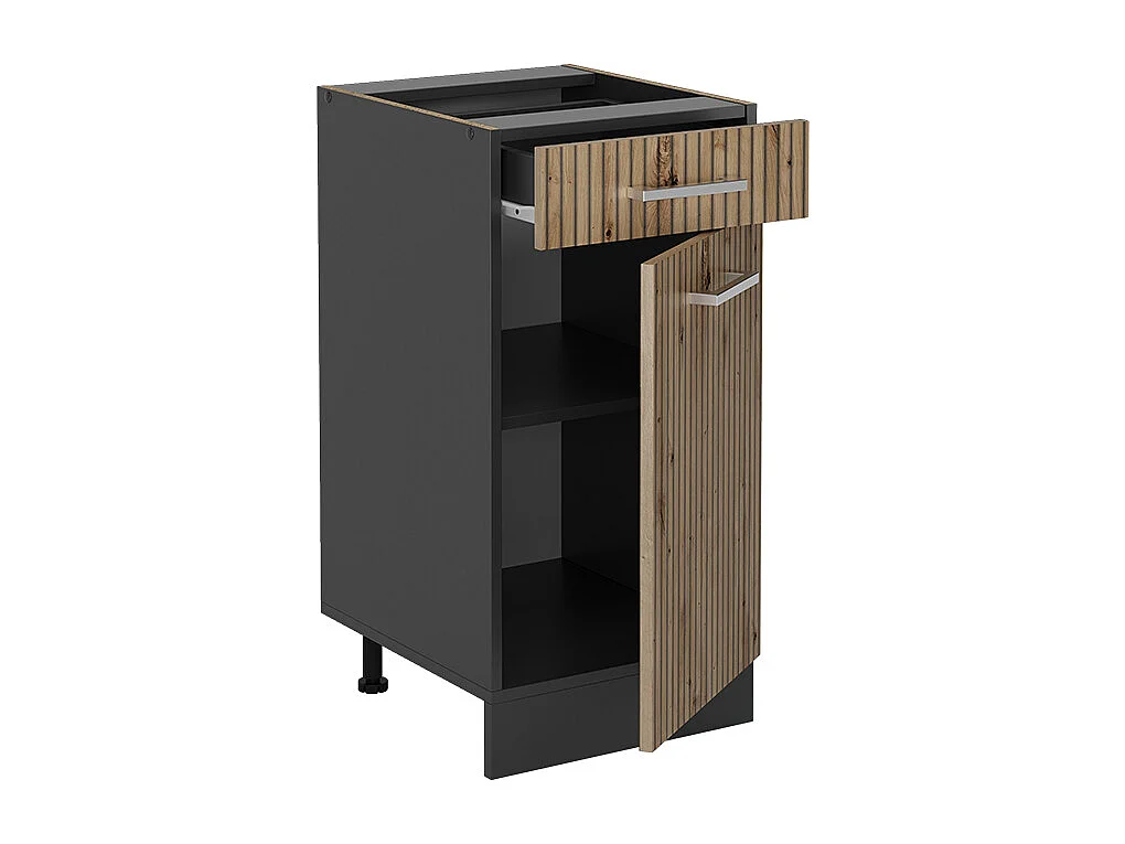 Mueble bajo de cocina roble artesanal 40x46x81.6 r-line