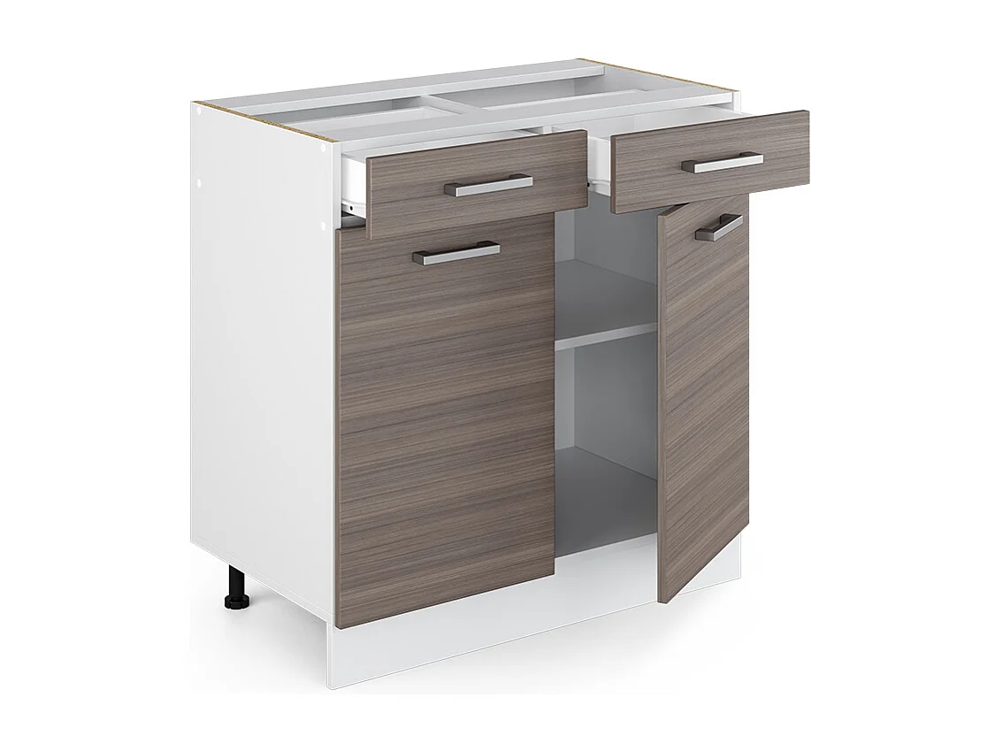 Mobiletto base per cucina grigio nobile 80x60x81.6 r-line