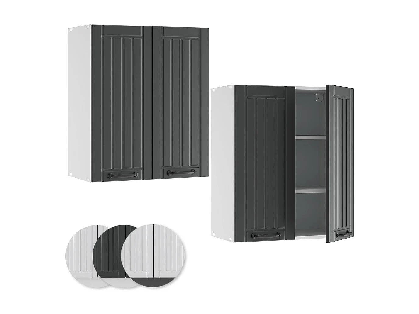 Pensile da cucina antracite casa di campagna 60x34.1x72 fame-line