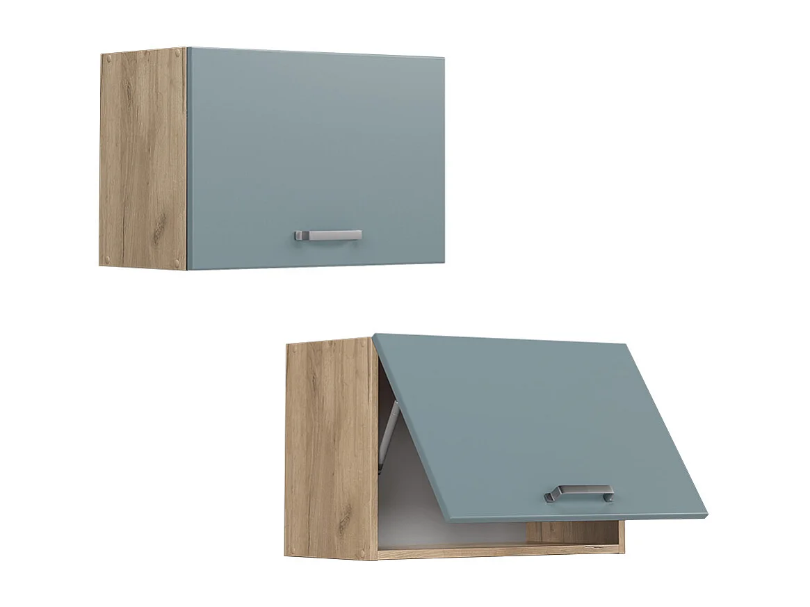 Elément haut de cuisine bleu-gris 60x31x40 r-line