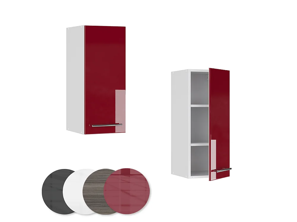 Wall cabinet bordeaux high gloss 30x34.1x72 fame-line