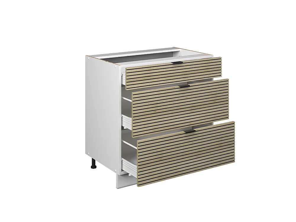 Meuble cuisine panneau en chêne 80x60x82 fame-line
