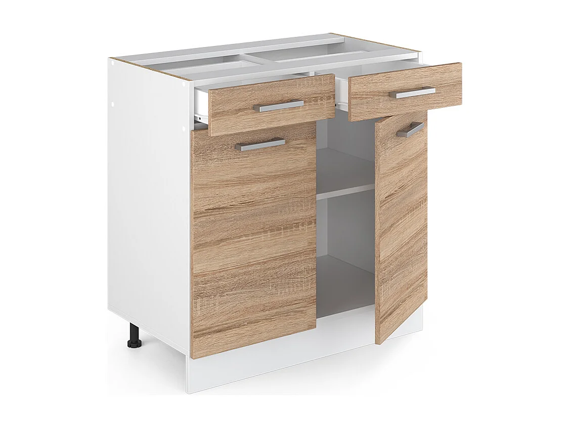 Mobiletto base per cucina sonoma 80x60x81.6 r-line