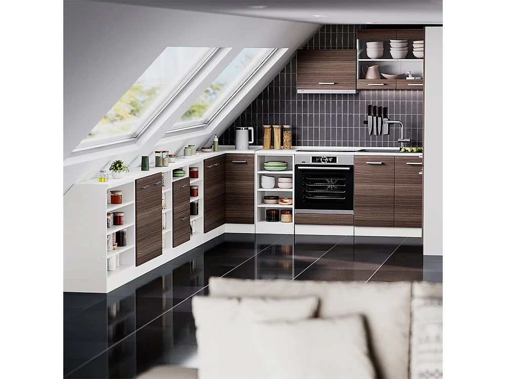 Meuble sous pente gris noble 120x46x81.6 r-line