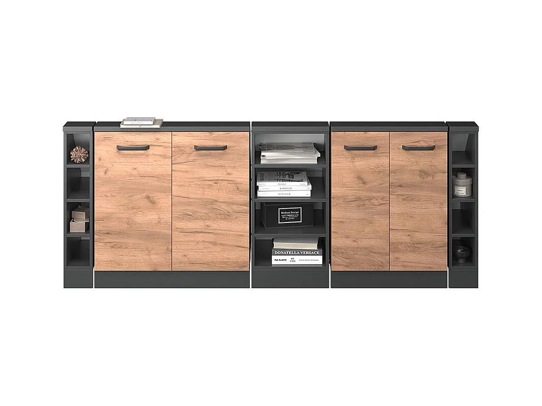 Meuble sous pente chêne de force doré 215x46x81.6 r-line