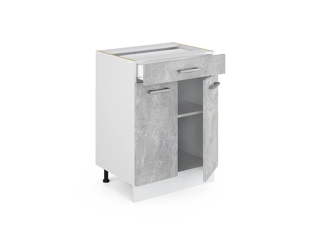 Mobiletto base per cucina calcestruzzo 60x46x81.6 r-line
