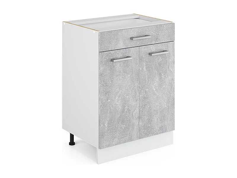 Mobiletto base per cucina calcestruzzo 60x46x81.6 r-line