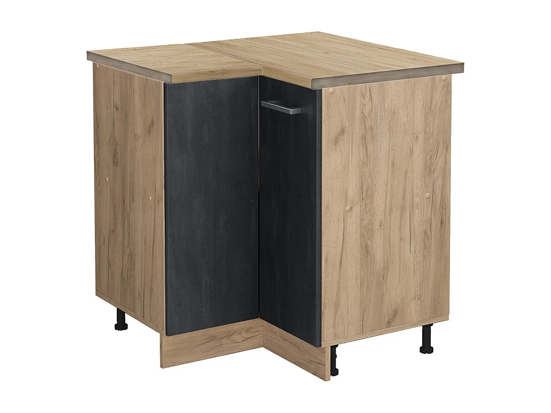 Mobile ad angolo cucina calcestruzzo nero 75.6x60x81.6 r-line
