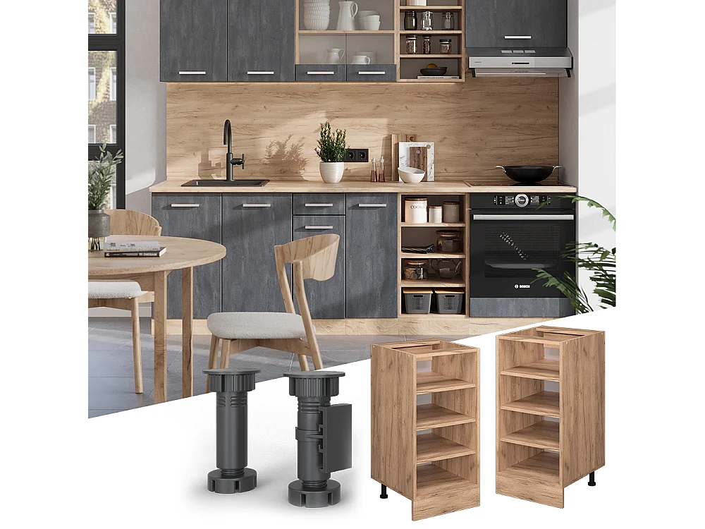 Scaffale da cucina quercia dorata 40x60x81.6 r-line