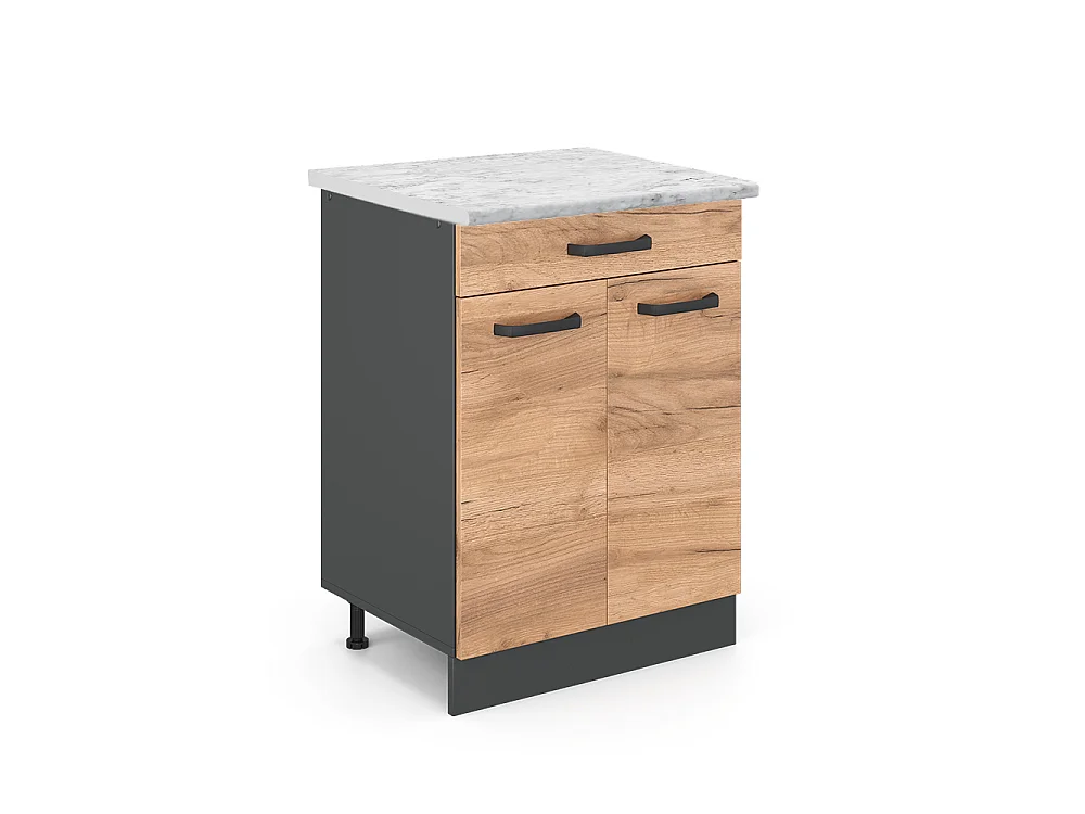 Meuble cuisine chêne de force doré 60x60x81.6 r-line