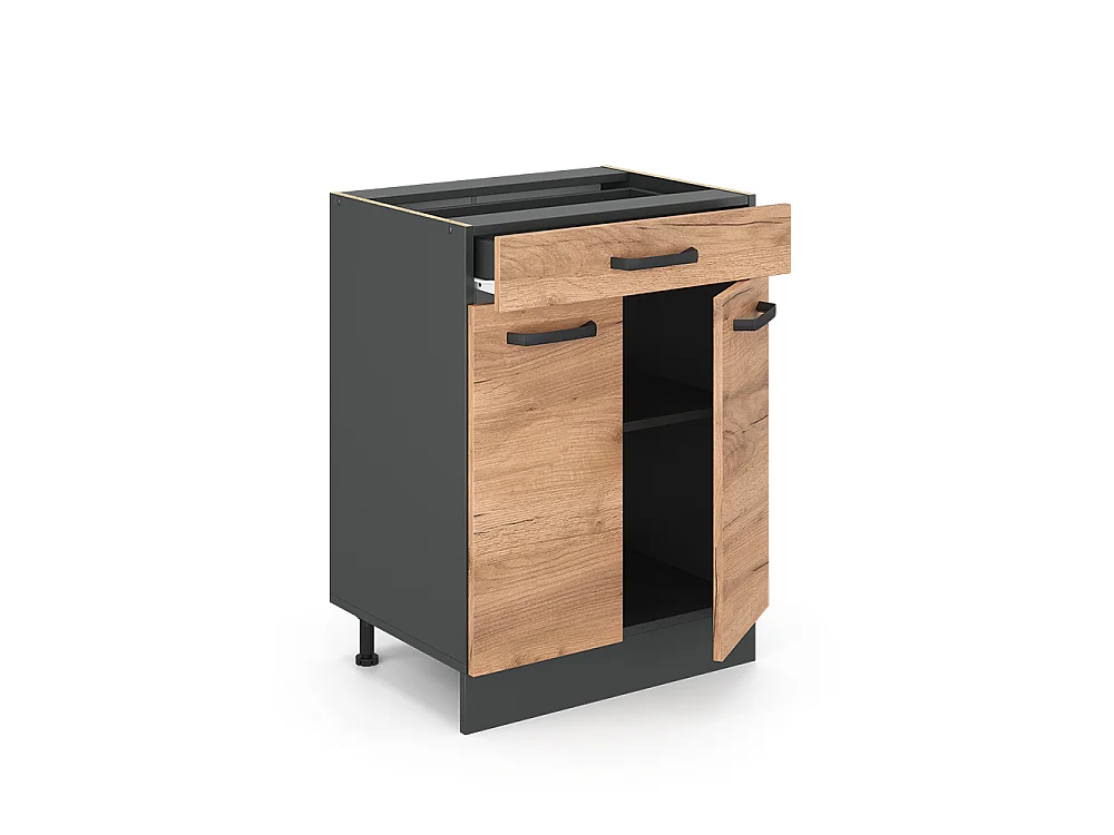 Meuble cuisine chêne de force doré 60x60x81.6 r-line