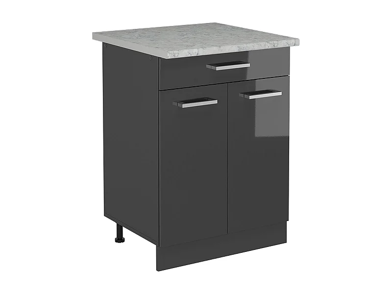 Keukenonderkast antraciet hoogglans 60x60x81.6 r-line