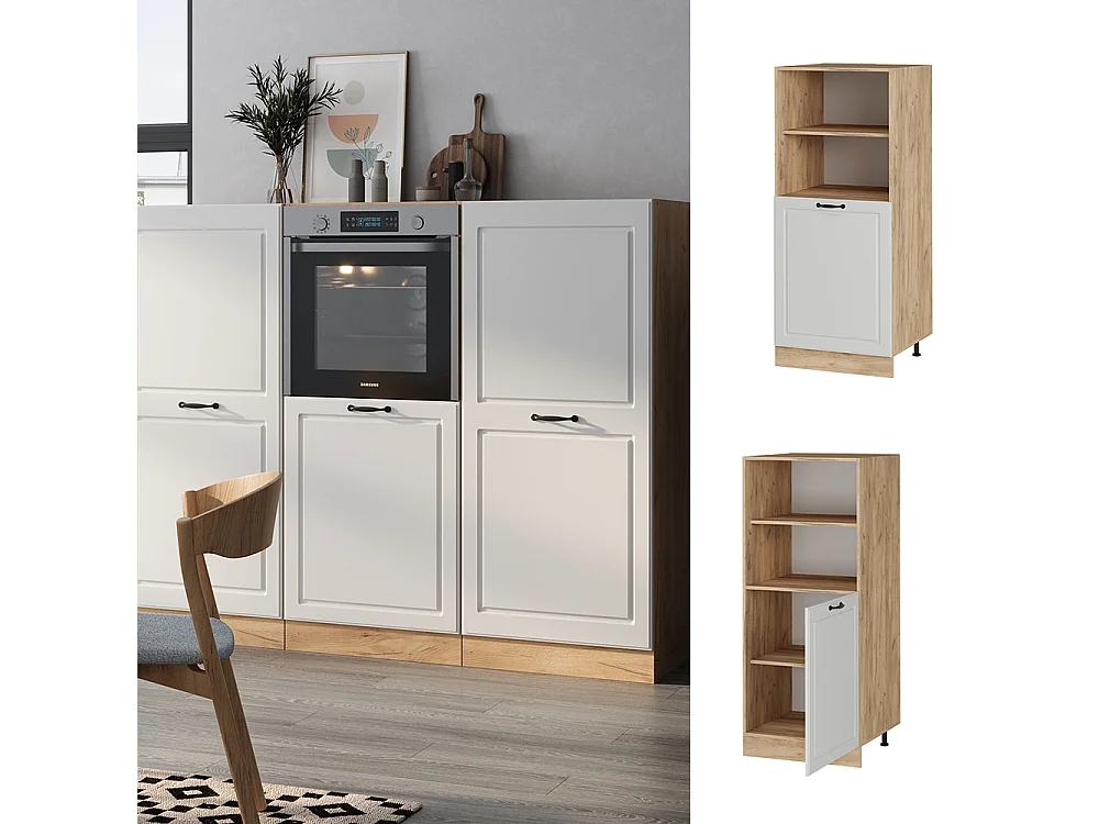 Mobile per forno da incasso bianco casa di campagna 60x57x143 r-line