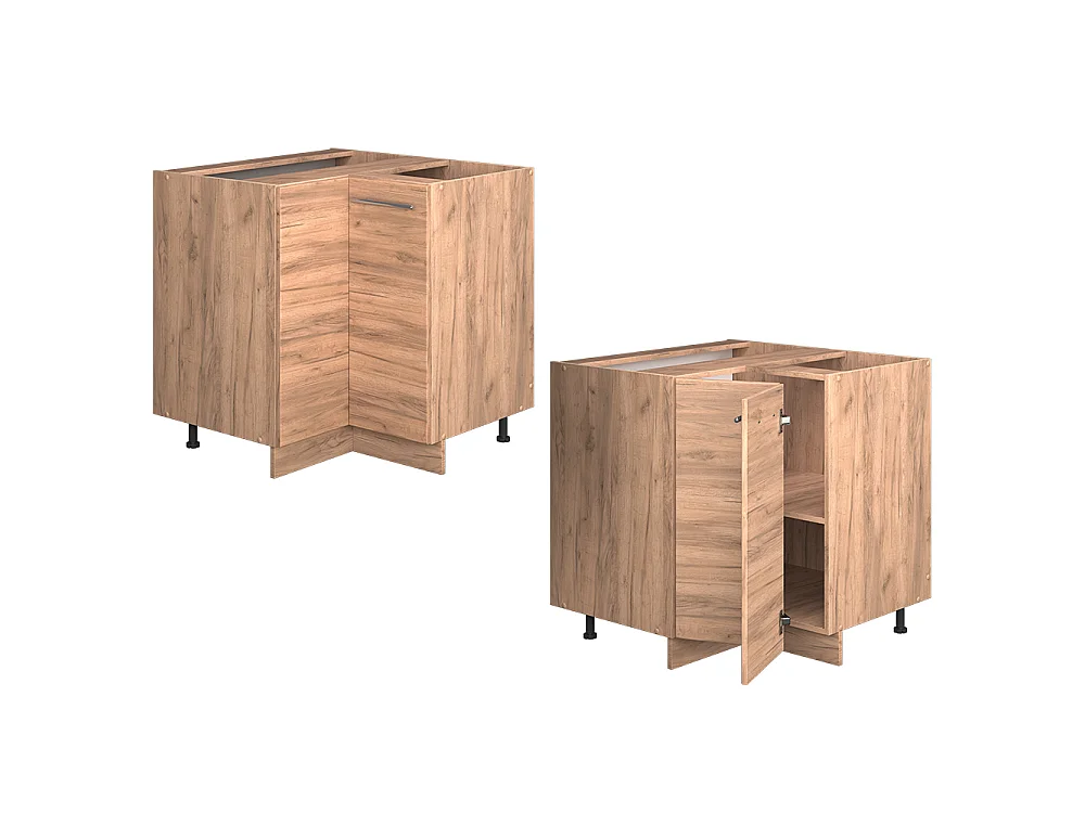 Eckunterschrank goldkraft eiche 80.5x60x82 fame-line