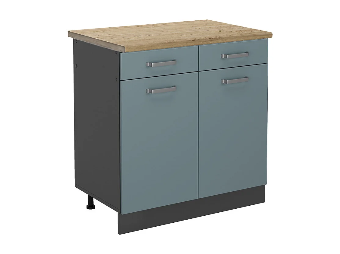 Mobiletto base per cucina grigio-blu 80x60x81.6 r-line