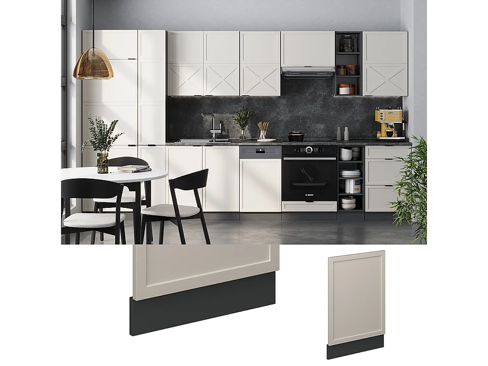 Façade grisbeige 45x1.6x67.4 fame-line