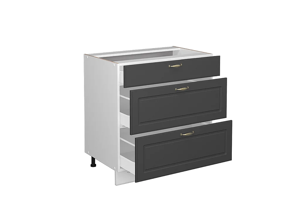 Meuble cuisine anthracite-or 80x60x82 fame-line