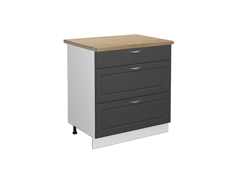 Meuble cuisine anthracite-or 80x60x82 fame-line