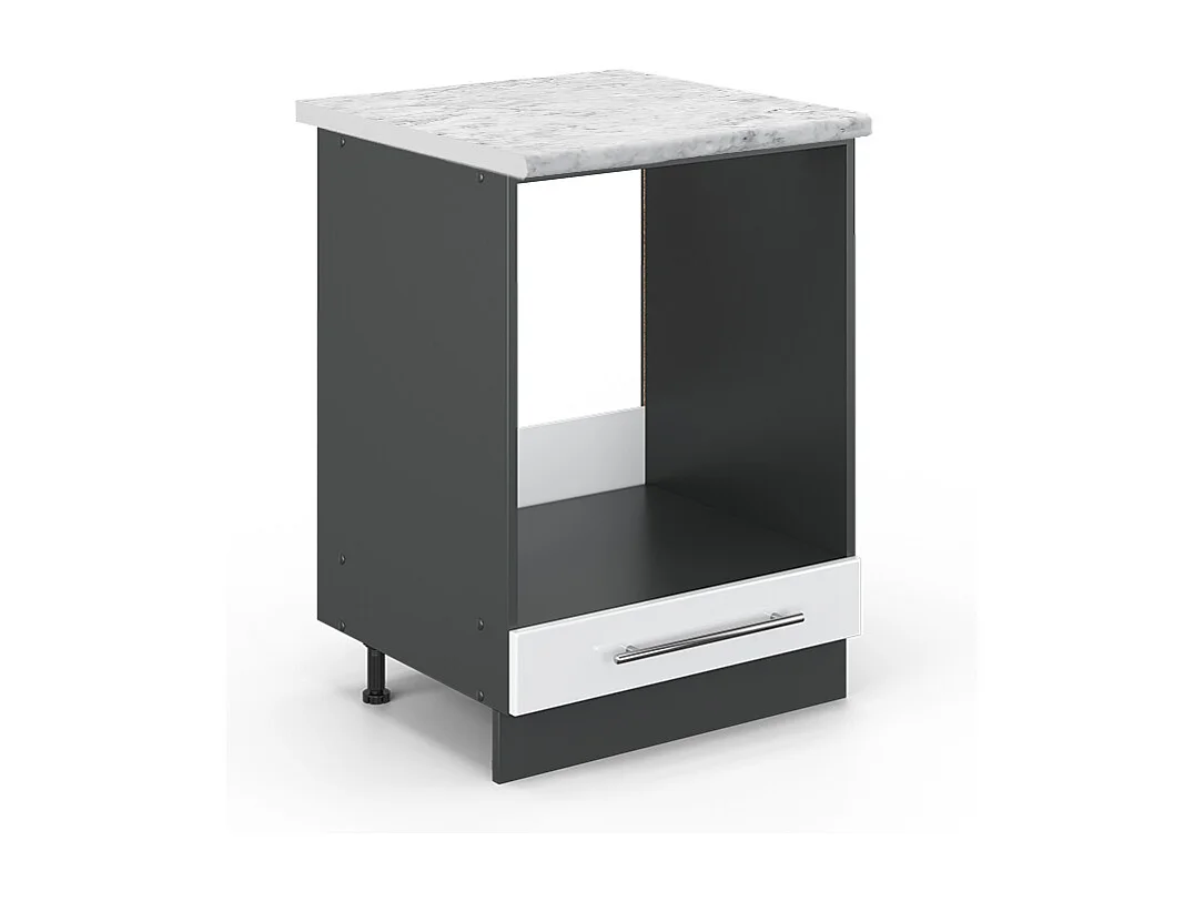 Mobile per forno da incasso bianco lucido 60x60x82 fame-line