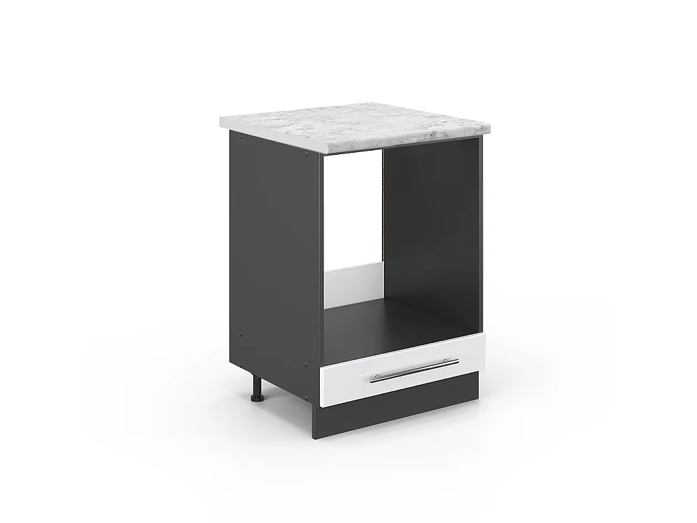 Meuble pour four blanc haute brillance 60x60x82 fame-line