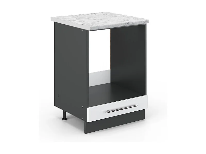 Meuble pour four blanc haute brillance 60x60x82 fame-line