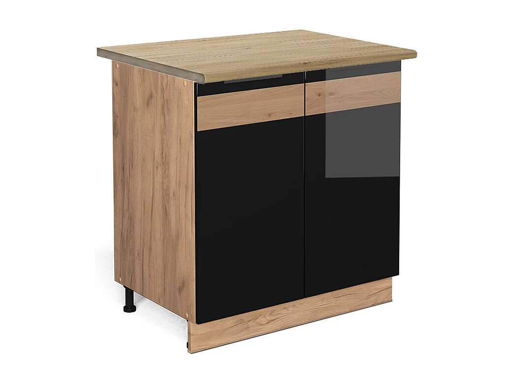 Meuble pour four anthracite campagne 60x60x81.6 r-line